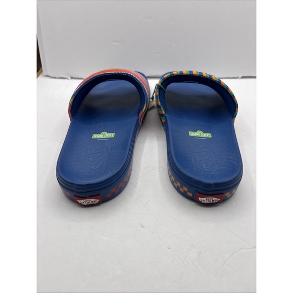 RARE VANS X SESAME STREET ERNIE AND BERT SLIDES Blue Men's Size 11 - Picture 7 of 12